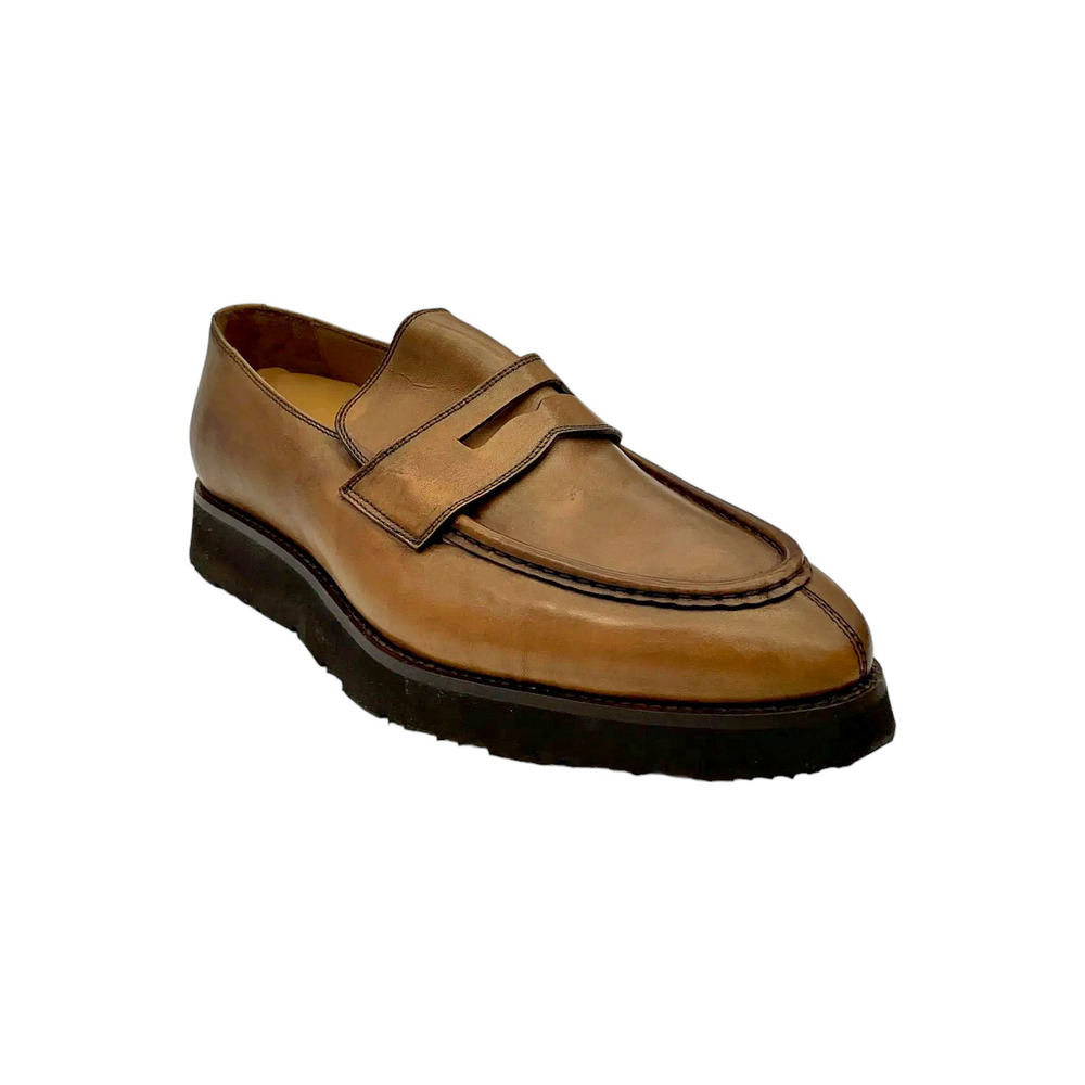 Donald Pliner Men's Hayden Calf Leather Slip-On Loafers Cognac - Medium